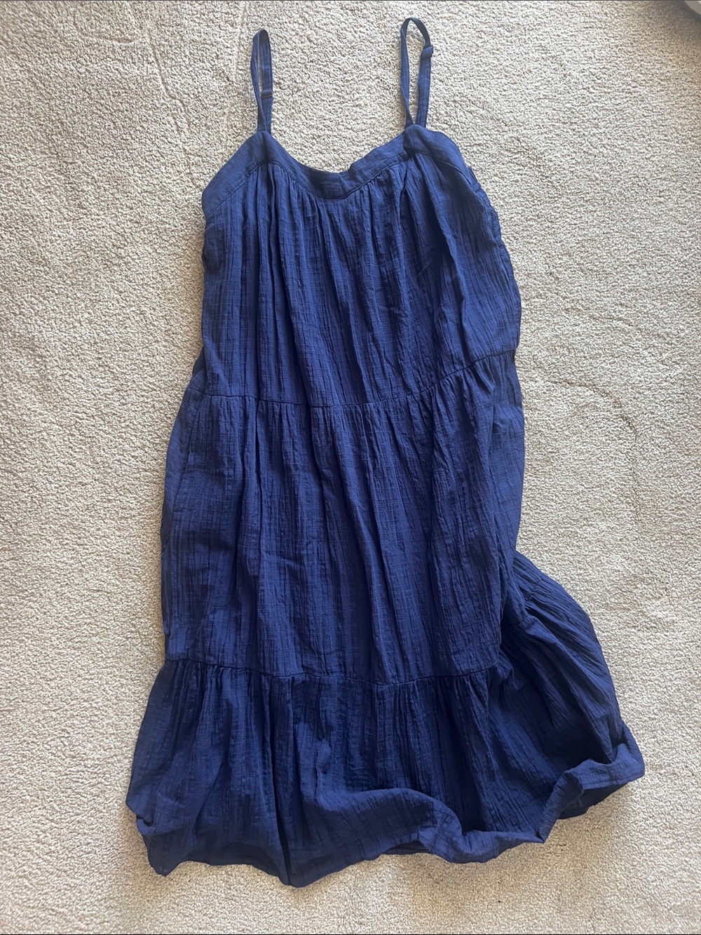 Knox Rose Navy Blue Spaghetti-Strap Midi Dress
